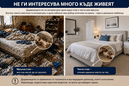 Дървениците не ги интересува дали е чисто